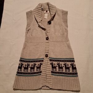 Tea Collection sweater vest girls size 12-18 months ? Tag size missing